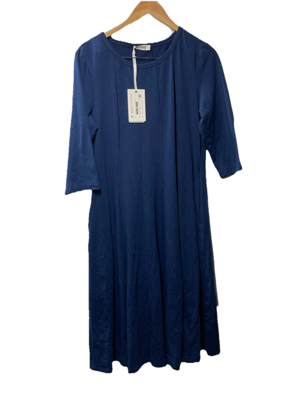 GRACE KARIN Women's Dress 3/4 Sleeve A Line Loose Large Navy Blue Casual Formal